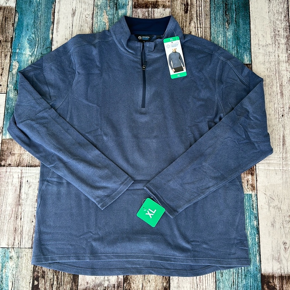 New XL Mens Mondetta lightweight fleece quarter zip